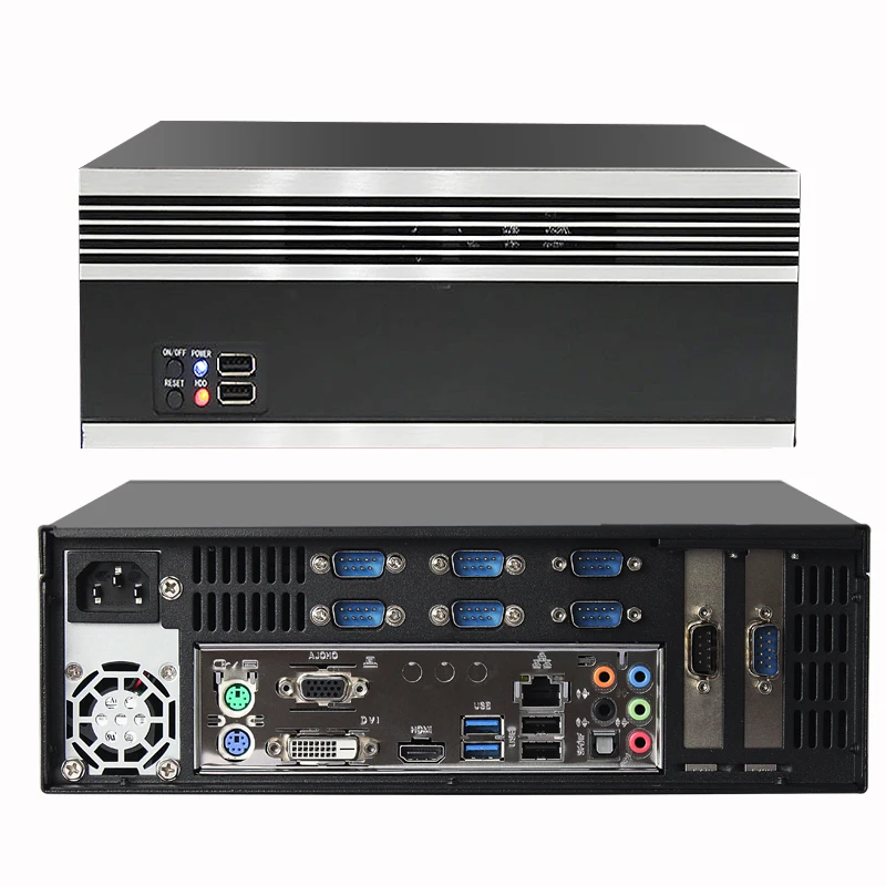Imagem -05 - Grande Porta Serial Itx Controle Industrial Pequeno Chassis com Meia Altura Slots Felx Embedded Industrial Control Vision