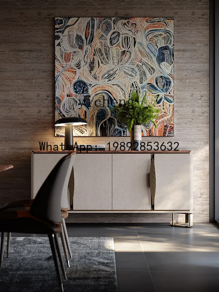 BB Simple Side Cabinet Whole House With Porch Light Luxury Walnut Leaf Series Side Cabinet