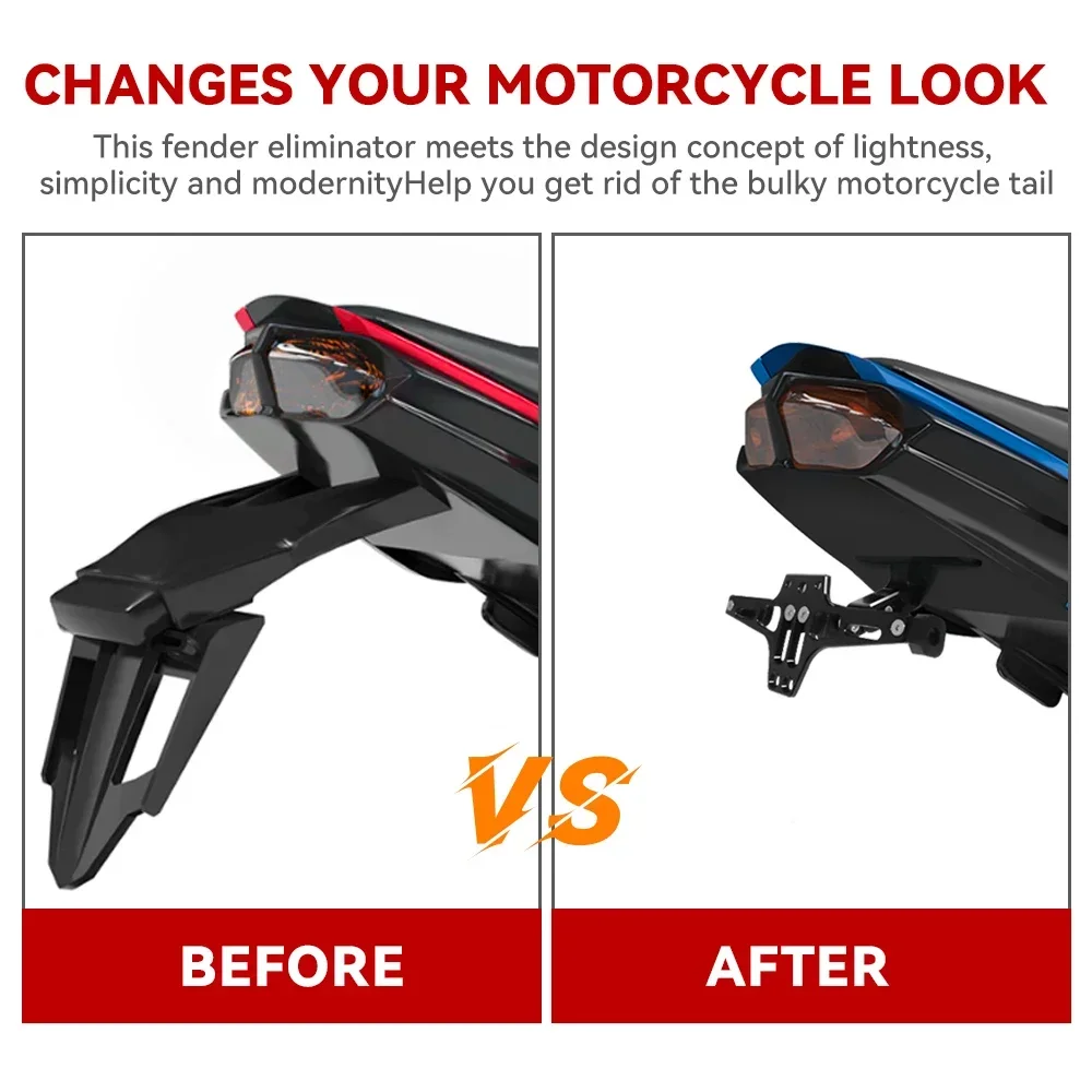 Motorcycle Adjustable Tail Eliminator License Plate Bracket Turn Signal Light For Yamaha honda bmw suzuki cfmoto mt07 mt09 fz07 image 4