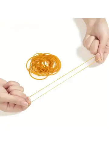 High elastic yellow rubber band - set of 100/300/666 pieces, with a diameter of 38 millimeters, durable natural rubber, suitable