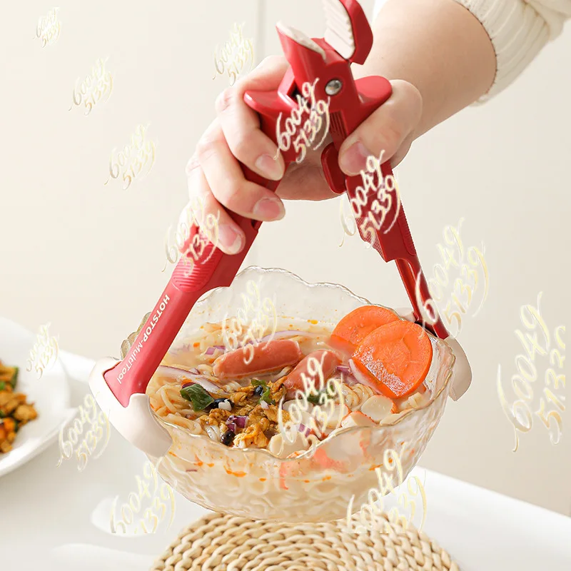 apply to Silicone 2-in-1 Anti-scald Bowl Clamp, Non-slip Dual Purpose Pot Lifter for Kitchen Use