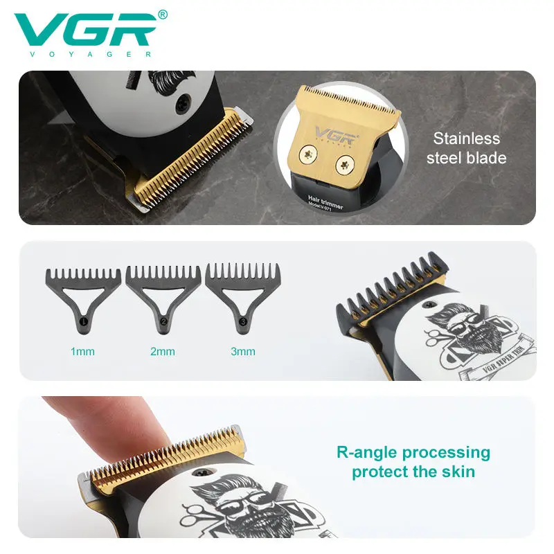 VGR-971 Hair Trimmer For Men Beard Trimer Professional Hair Clipper Electr Razor Hair Cutting Machine Haircut Electr Shaver