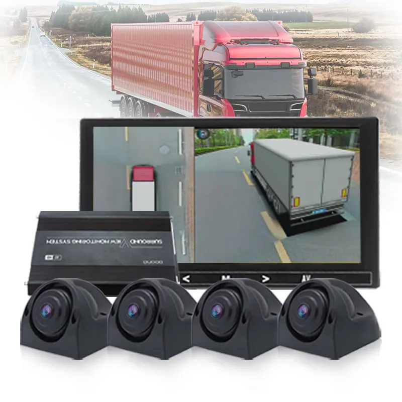 

1080P Super HD 3D Car 360 Degree AVM Around Bird View DVR Recording Surround Camera Monitor System Truck Bus Trailer