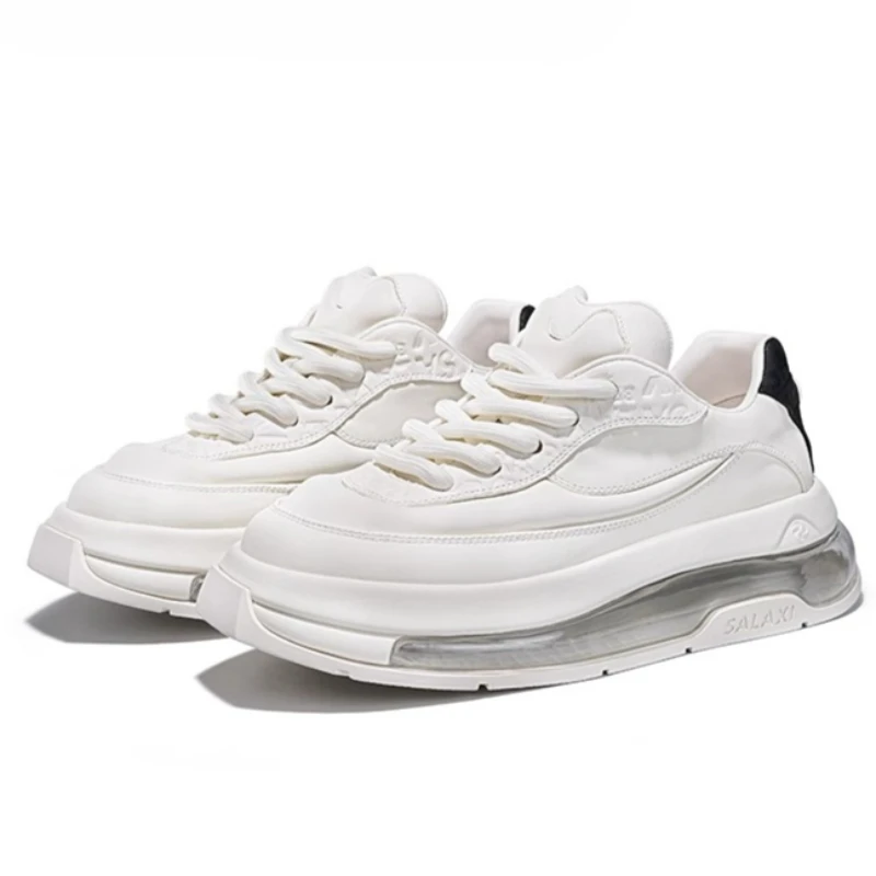 

Европейские повседневные кроссовки с мягкой подошвой и эффектом увеличения роста для мужчин и женщин, из натуральной кожи, удобные и дышащие.