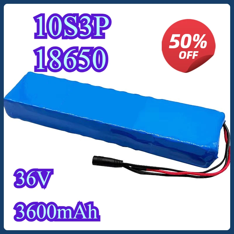 

10S3P Electric Scooter Battery 36V 3600mAh 18650 Lithium-ion Battery 500W