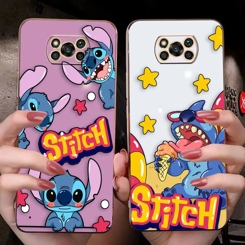 

Cartoon Lilo Stitch Cover Smooth E-TPU Phone Case Xiaomi POCO F1 F2 F3 F4 F5 M2 M3 M4 M5 X2 X3 X4 X5 GT NFC C40 Case Shell Funda