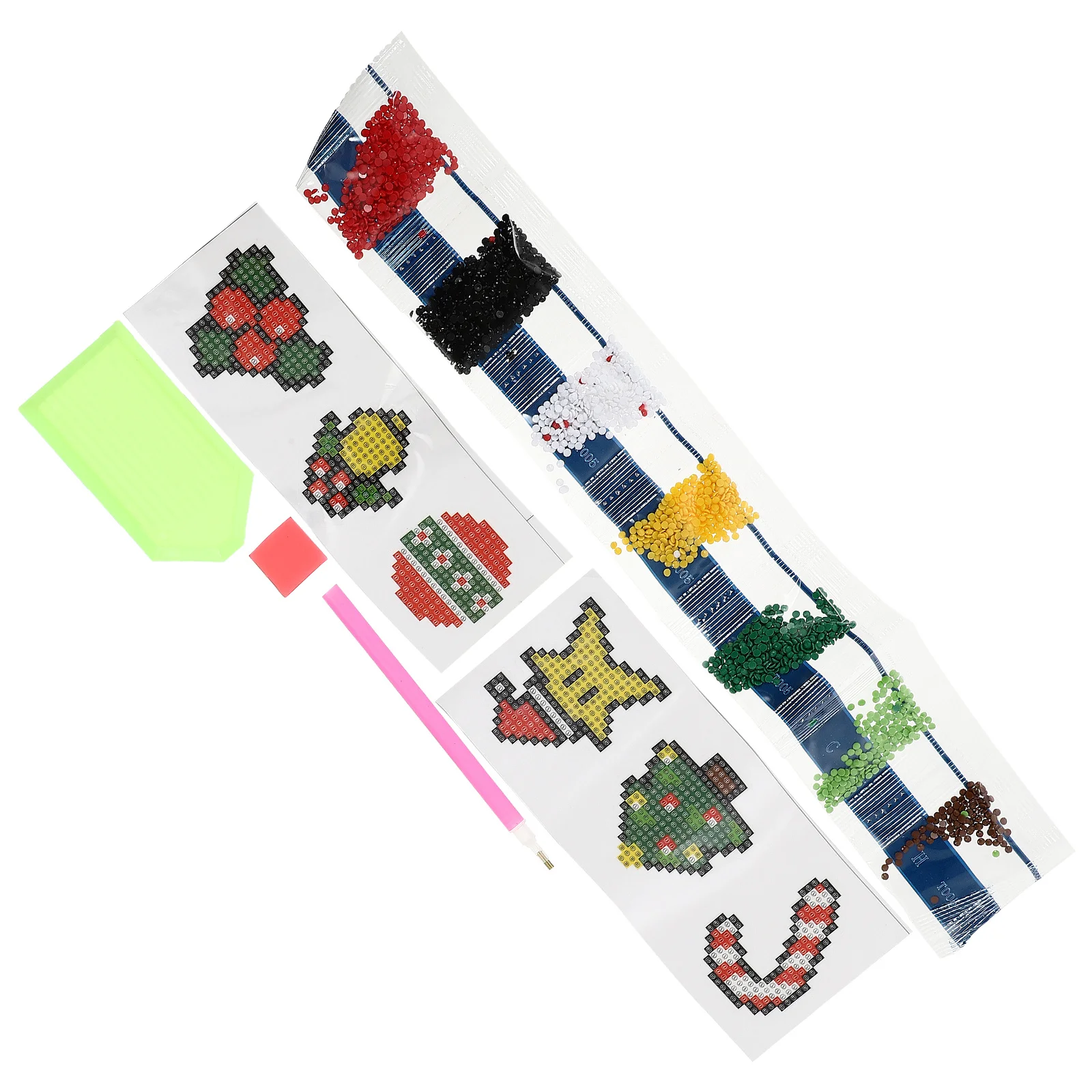 

1 Set Rhinestone Painting Sticker Diy Art Craft For Kids Birthday Gift Decorative Sticker Home Party Xmas Decoration