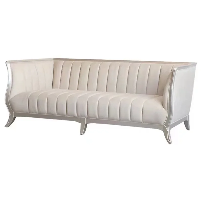yj7 American light luxury simple fabric single double three-person sofa neoclassical creative studio