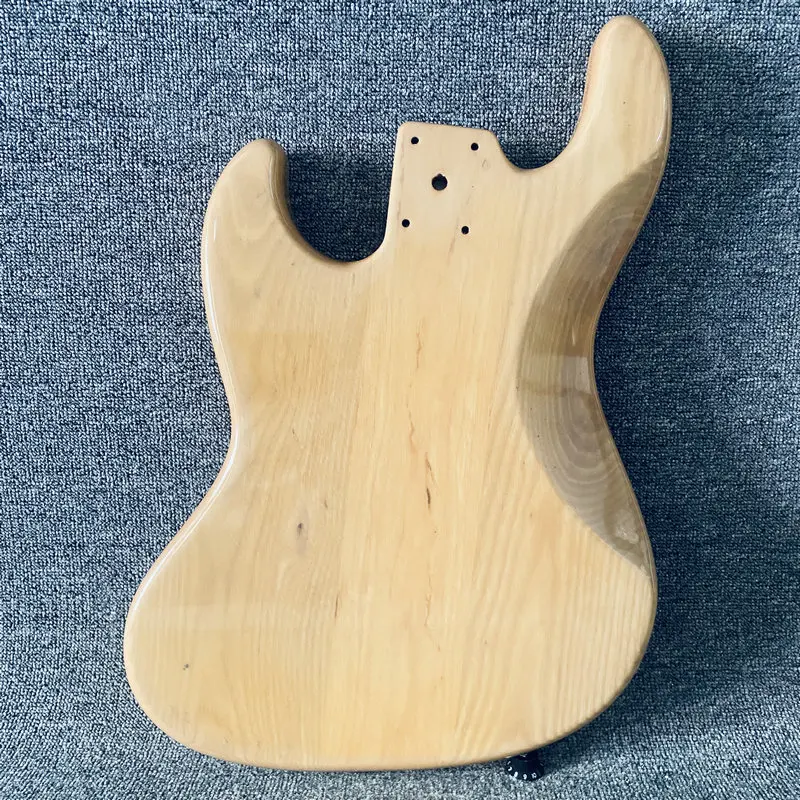 FB789 Natural Color Solid Ash Wood for Jazz Bass Body Built Unfinished Electric Bass DIY Replace Parts Right Hand