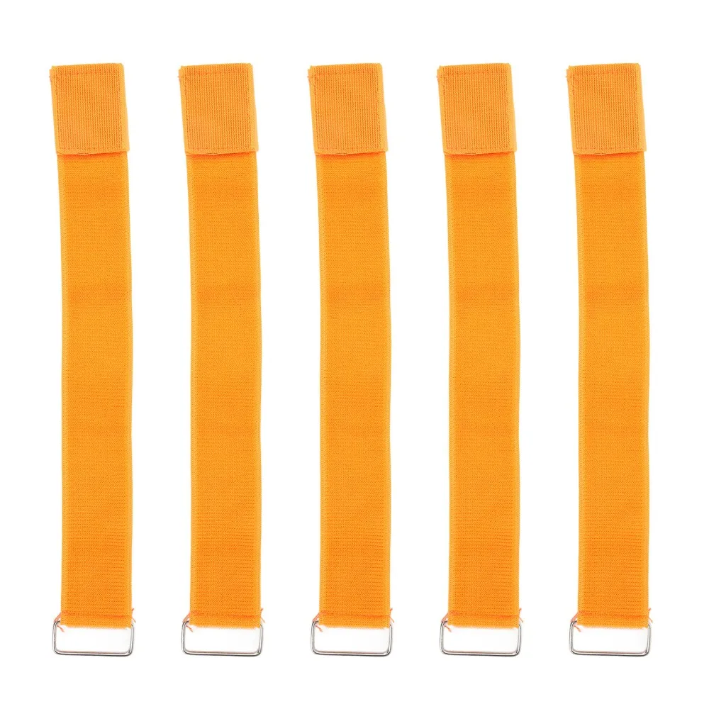 5PCS Adjustable Race Bands Elastic Hook and Loop Relay Race Straps Metal Ring Polyester Adjustable Three Legged Race Field Day