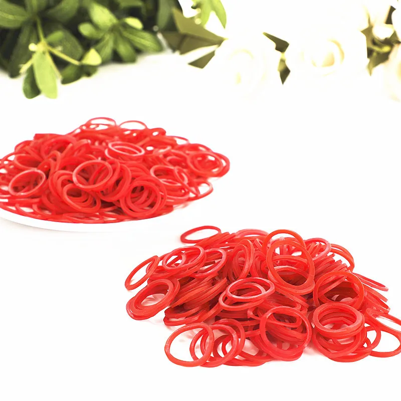 1200pcs Red Color 20mm Strong Elastic Rubber Bands Office Students Business School Home Stationery Supplies High Quality