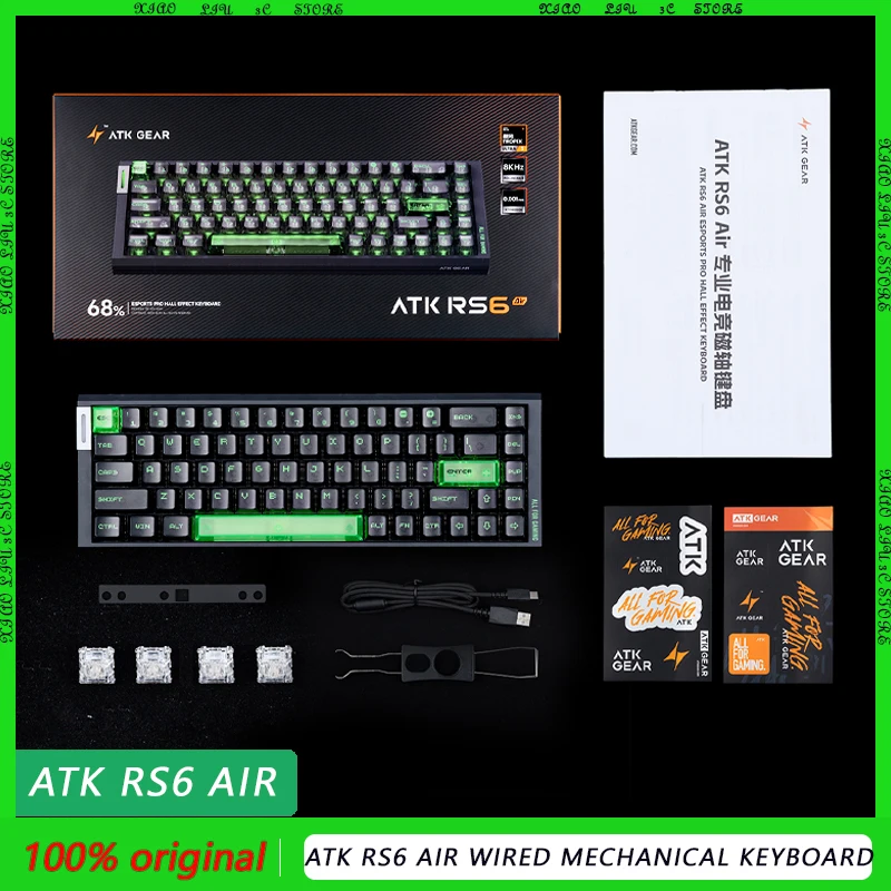 

ATK RS6 Air Wired Mechanical Keyboard 8KHz RGB Customizable for PC And Laptop Gaming Gasket Structure Magnetic Axis