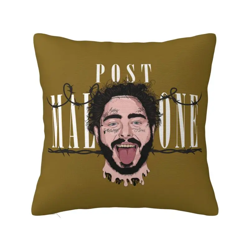 Custom Modern Posts Malones American Popular Rapper Cushion Cover for Sofa Velvet Pillow Case Home Decorative