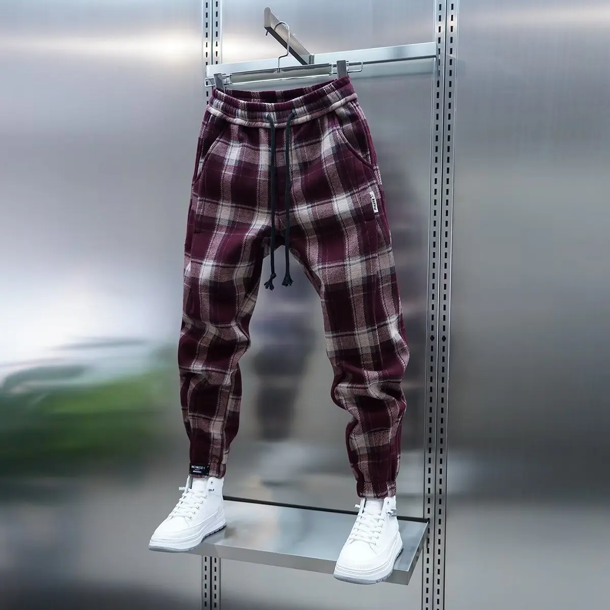 

Spring New Mesh Casual Pants Joggers Sweatpants American High Street Hip-hop High Quality Cotton Pants Large Loose Trousers 2025