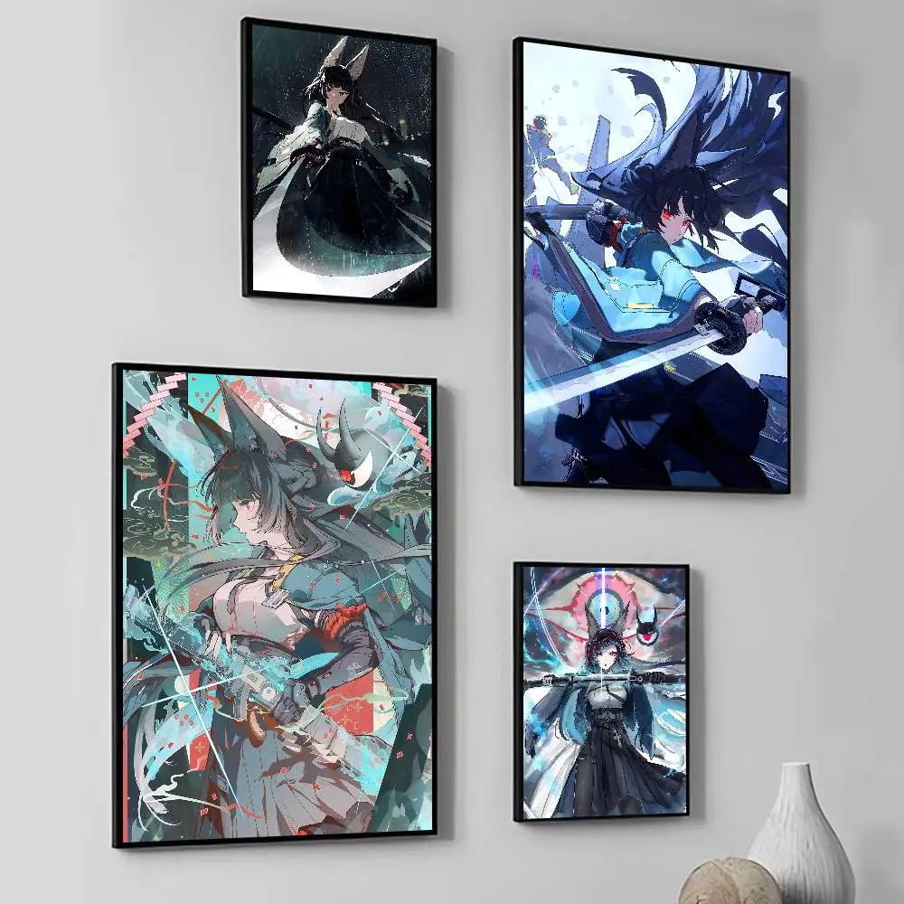 Game Zenless Zone Zero Anime Hoshimi Miyabi Posters HD Print Vintage Wall Art Decor for Home Study Room