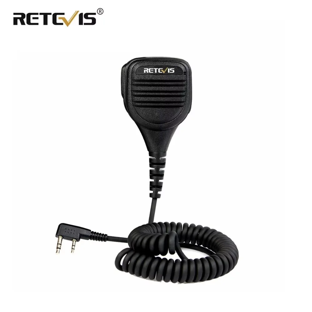 ميكروفون Retevis مزود بخاصية إلغاء الضوضاء مع مقبس صوت 3.5 ملم PTT لـ Kenwood RT5R H777 لـ Baofeng UV5R UV82 جهاز اتصال لاسلكي