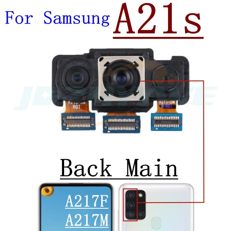 Rear Camera For Samsung Galaxy A21 A215 A21s A217 Back Big Main Front Facing Camera Module Flex Cable Spare Parts