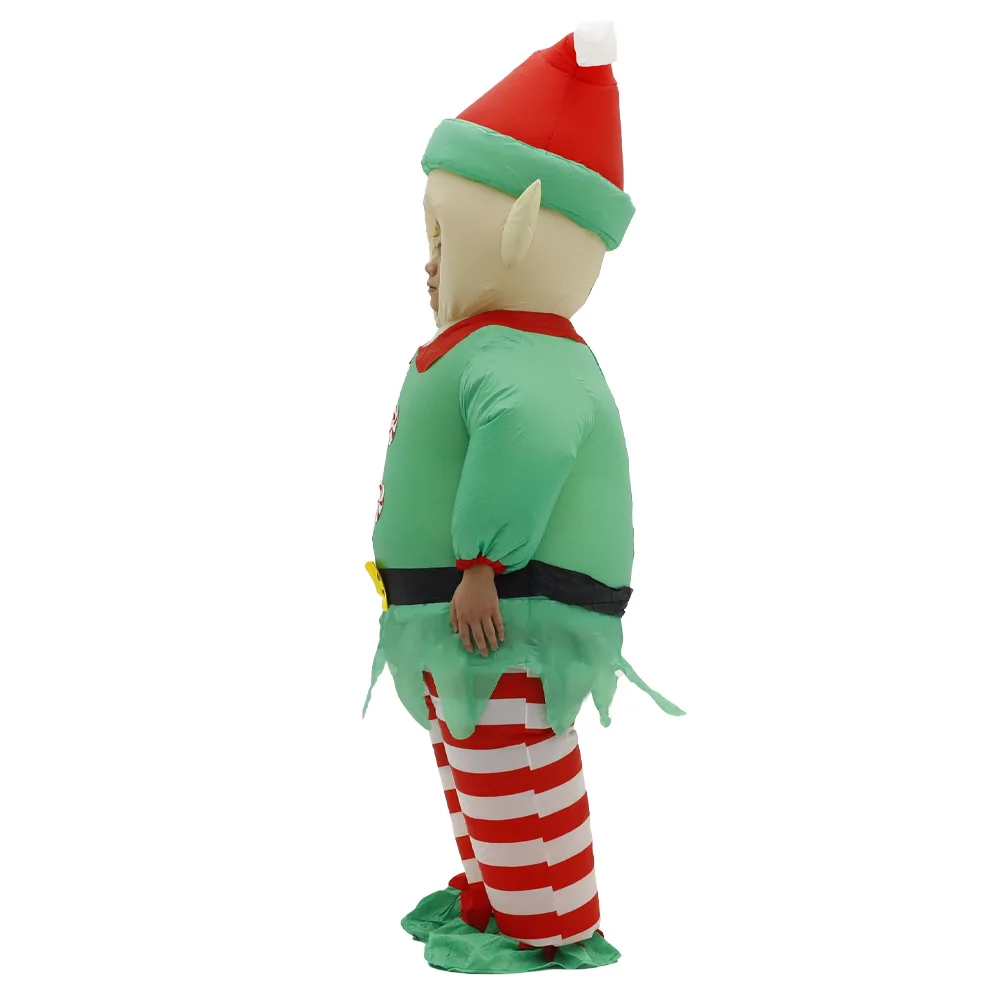 Natal elfo inflável traje desfile adulto personagem cosplay festa de halloween evento mascote conjunto