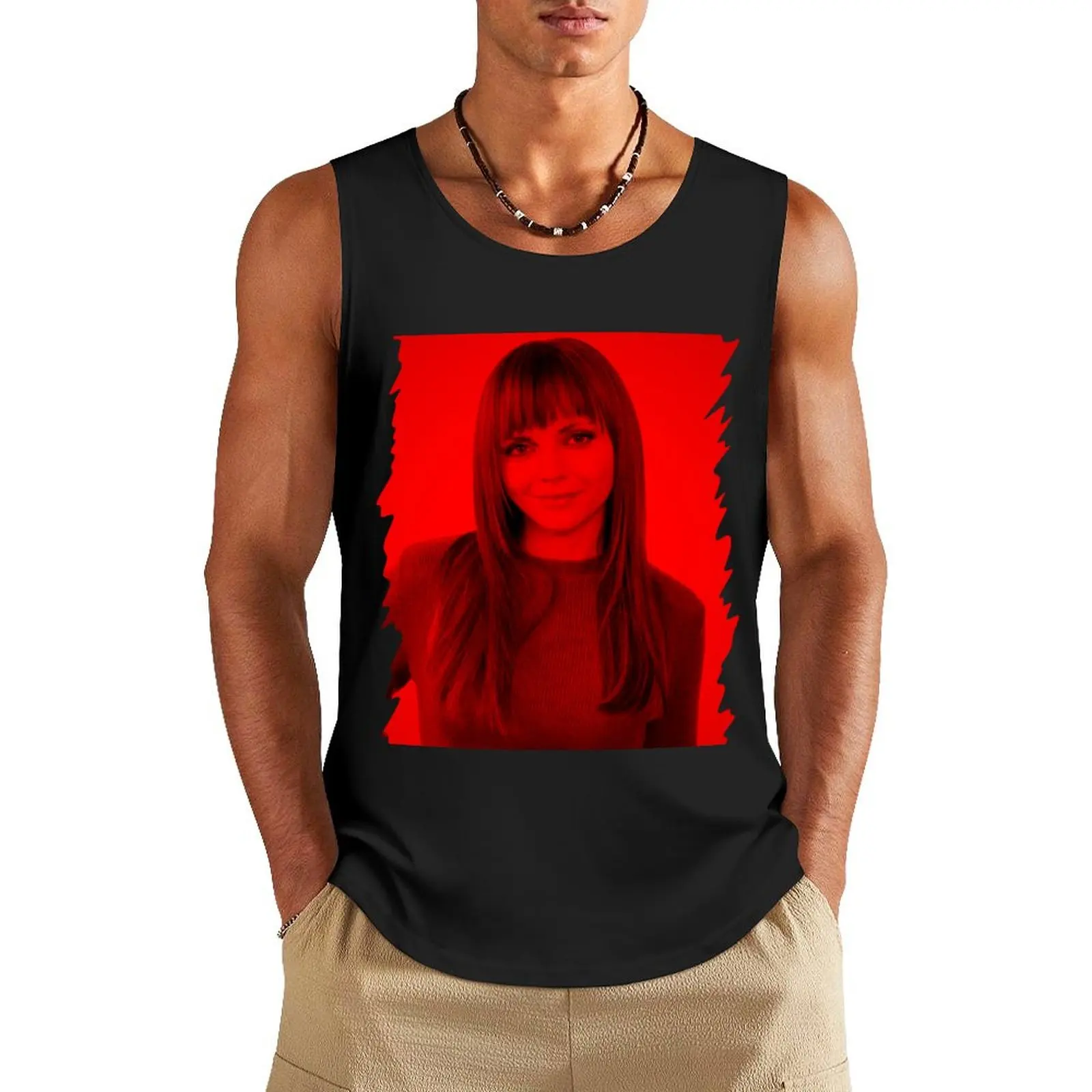 Christina Ricci - Celebrity Tank Top bodybuilding men clothes Men's t shirt T-shirt male summer clothes men 2024