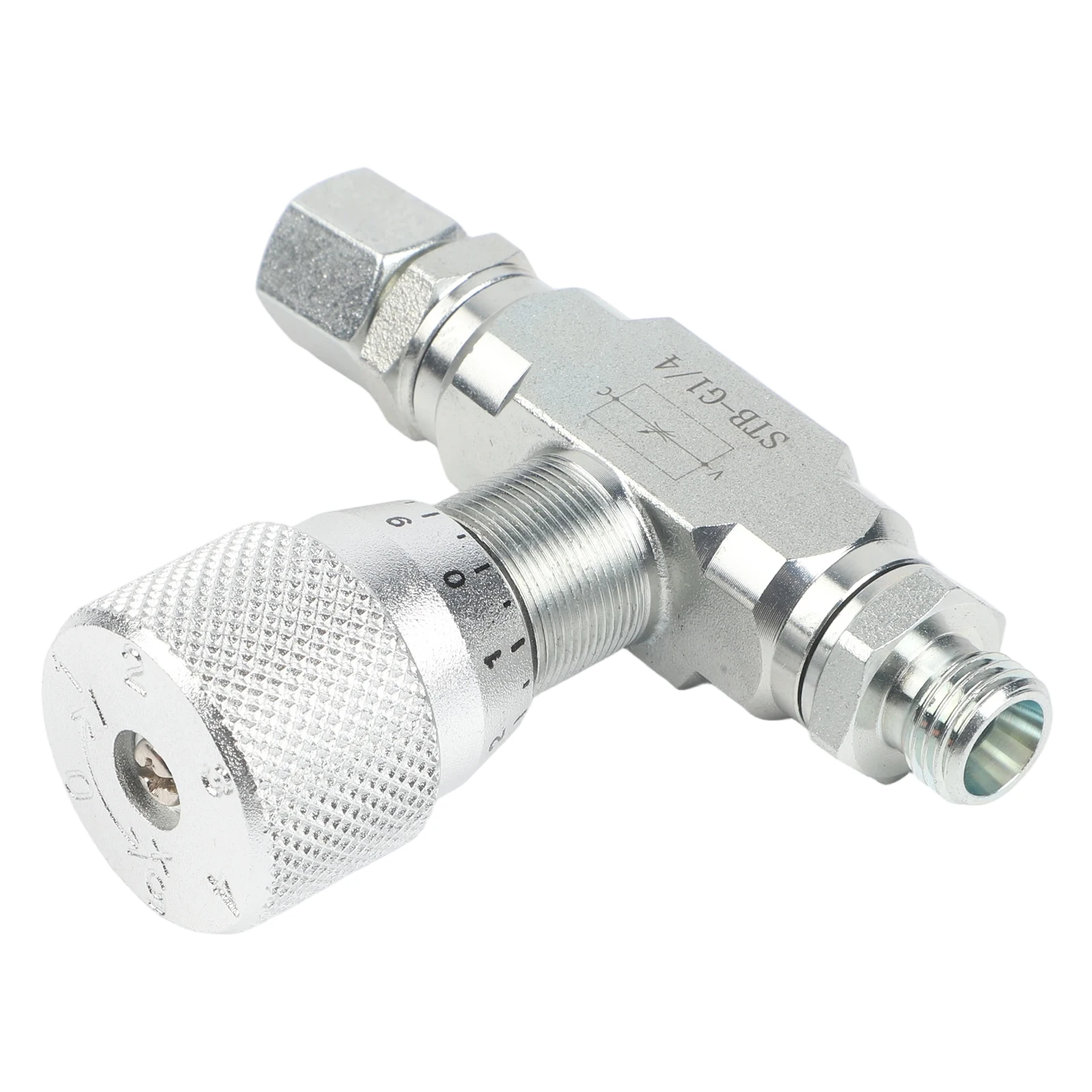 

Регулирующий клапан для гидравлических систем, серебристый, с калиброванной ручкой, корпус из углеродистой стали, 1/4 дюйма NPT, внутренняя резьба