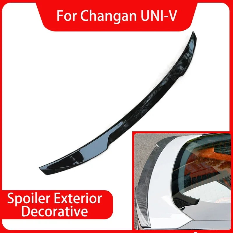 

For Changan UNI-V UNI V 2022 2023 ABS Car Sport Spoiler Exterior Decorative Rear Wing Pressure Fixed Cover No Punching