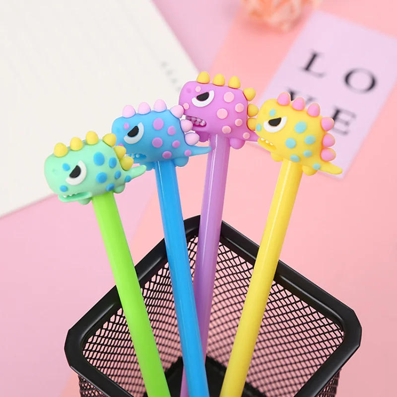 

36 Pcs Wholesale Creative Dinosaur Gel Pen Cute Animal Shape Student Pen Learning Office Stationery Wholesale