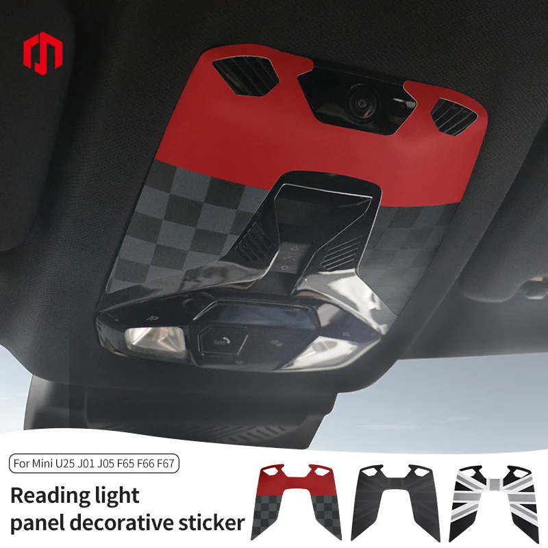 

Leather Reading Light Panel Decorative Sticker For Mini Cooper J01 EV Countryman U25 J05 F65 F66 F67 Car Interior Accessories