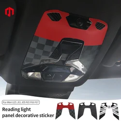 Leather Reading Light Panel Decorative Sticker For Mini Cooper J01 EV Countryman U25 J05 F65 F66 F67 Car Interior Accessories