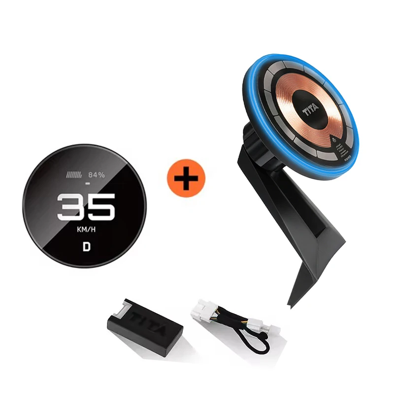 Velocímetro HUD para tablero Tita para modelo Y modelo 3 2021-2025 con cargador inalámbrico, accesorios para coche modificados Tesla