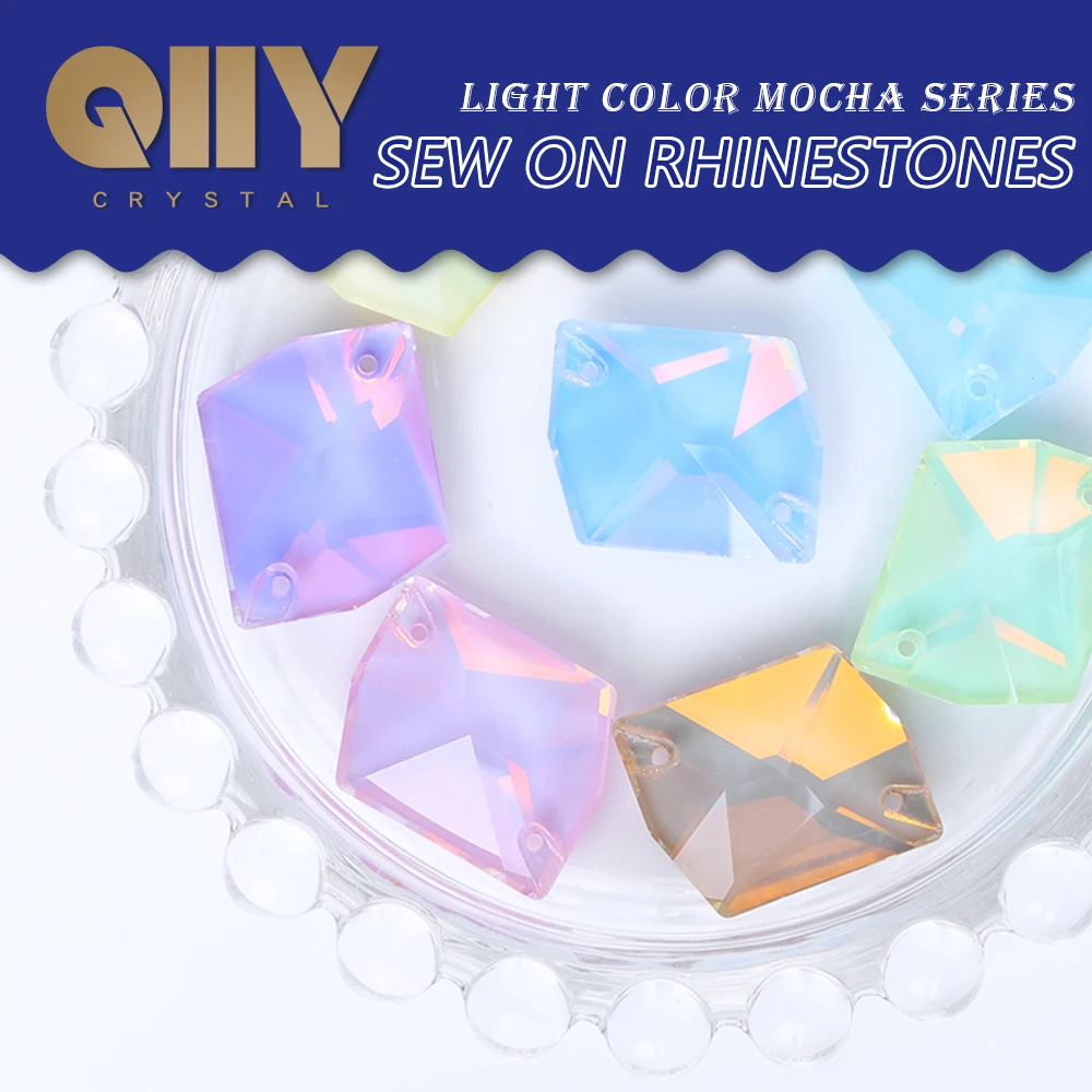 QIIY Cosmic Multiple Colors Top Quality K9 Glass Sew On Rhinestones Crystal FlatBack Sewing Stones For DIY Clothes Decoration
