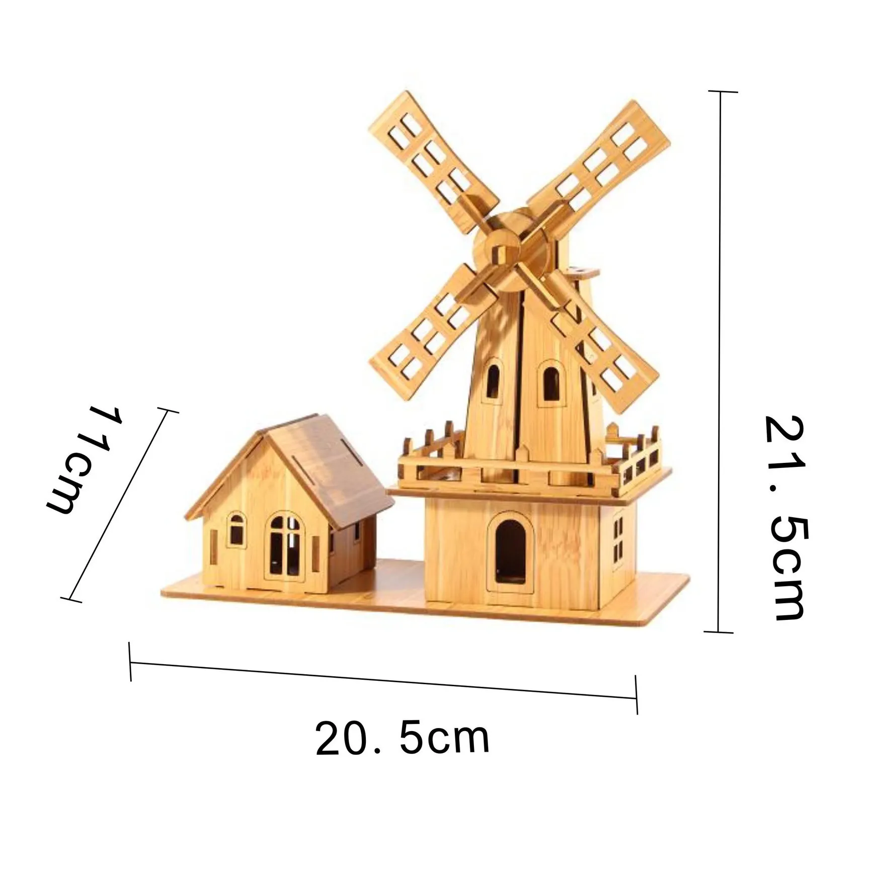 竹と木の杖,レーザーカット建設モデル,パズル,DIYおもちゃの装飾