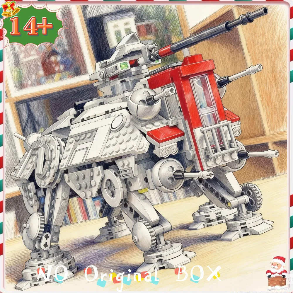 

2026 New 75337 AT-TE All Terrain Walker Building Blocks Compatible DIY Assemble Bricks 1082PCS Toys for Kids Boy Birthday Gifts
