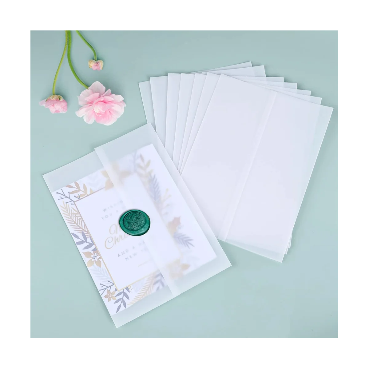 120Pcs Pre-Folded Vellum Paper, Printable Vellum Jackets 5X7 Inch