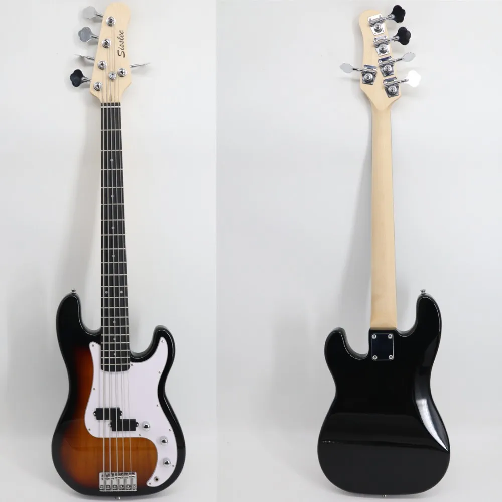 High Quality Custom Electric Bass Low 5-String Electric Guitar PB Black Precision Bass Guitars 5 Strings Bass Guitar