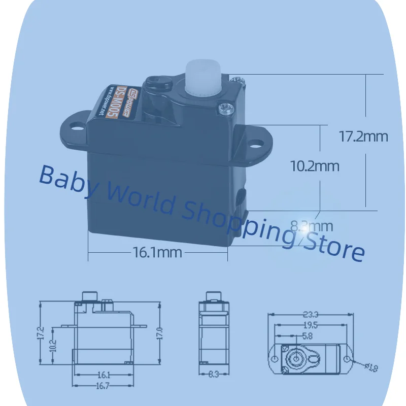 ไมโครเซอร์โวดิจิตอลขนาดเล็ก 2 กรัม สำหรับรถบังคับวิทยุ F3P โมเดลรถขนาดเล็ก เซอร์โวขนาดเล็กสำหรับเครื่องบินบังคับ เฮลิคอปเตอร์ ปีกตรึง เรือ หุ่นยนต์