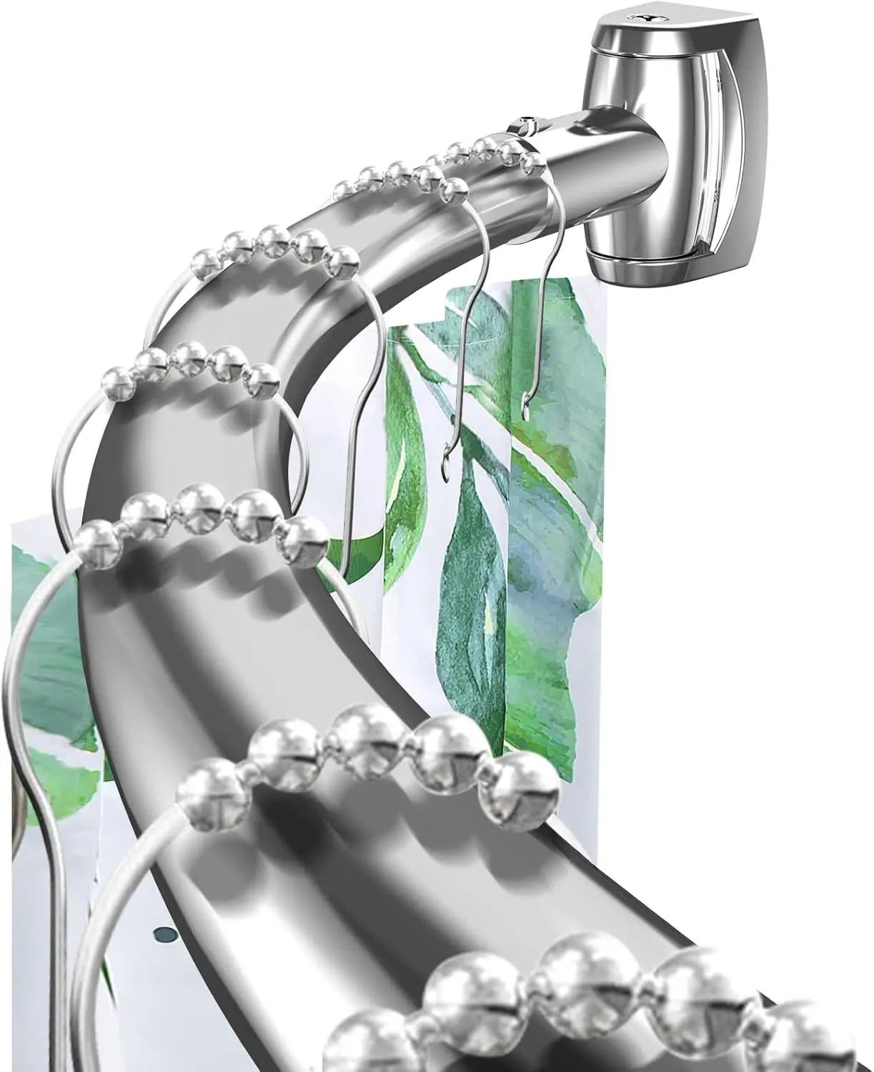 

Silver Curved Shower Curtain Rod 42-78 In Adjustable Bowed Shower Rods Rounded Shower Curtain Rod Bathroom, Bathtub, Sta