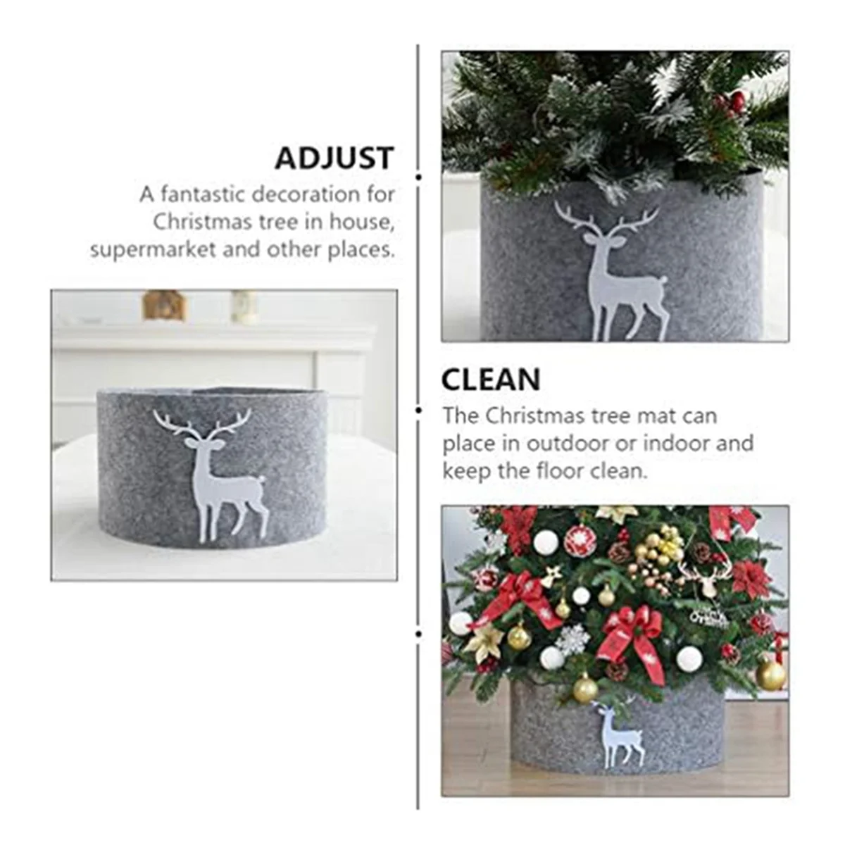 

Tree Stand Christmas Tree Collar Skirt Mat Tree Foot Cover for Under Christmas Trees Decoration Christmas Tree Collar SQ