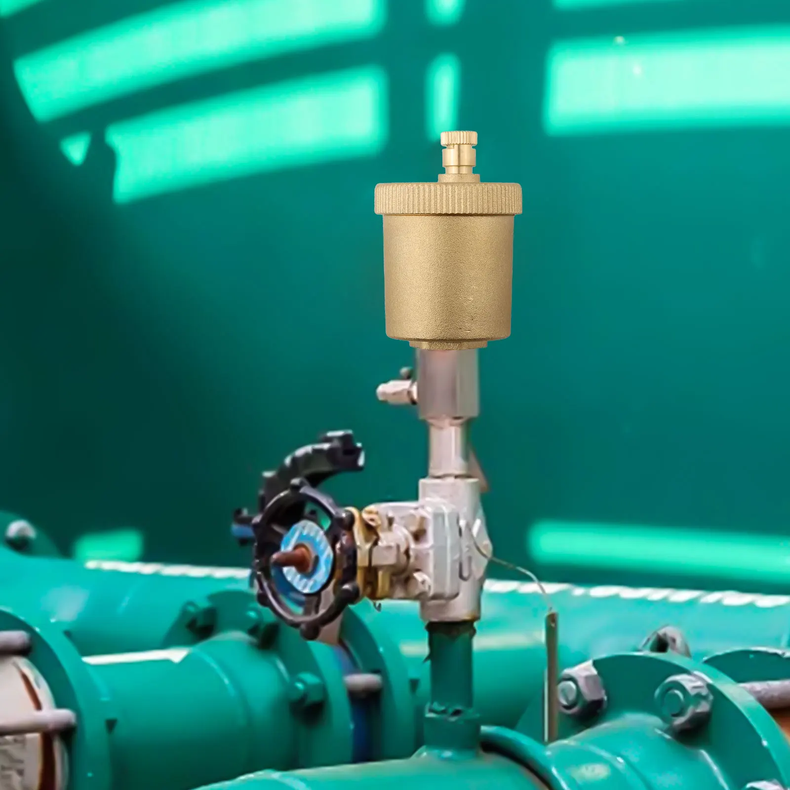 Brass Air Bleed Valve Hydronic Heating Valve Efficient Air Removal Hydraulic Control Long Lasting Construction