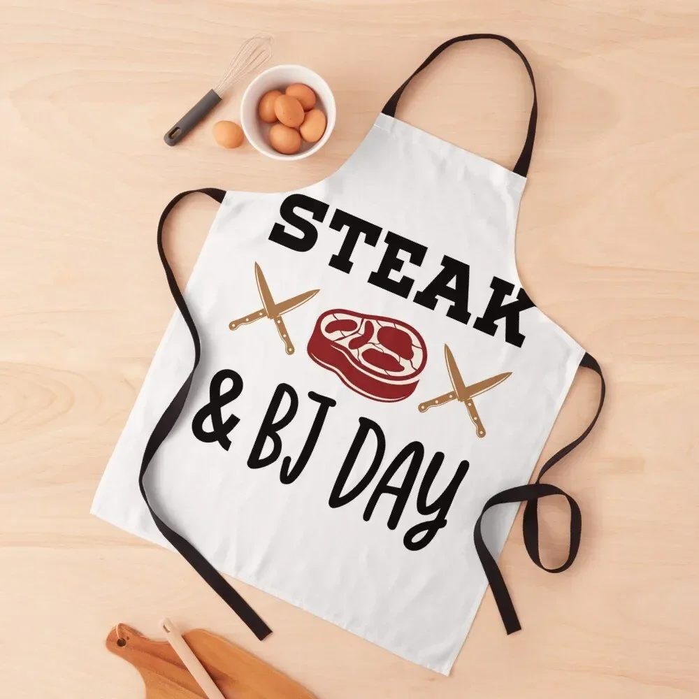 

steak and bj day Apron Kitchen Accessories 2022 man chef uniform Apron