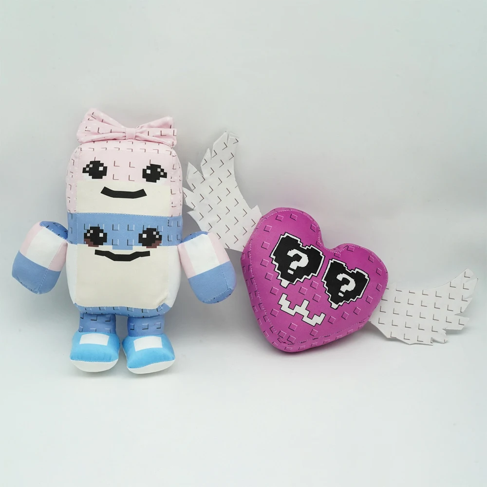 

Funny Cosplay Steal A Brainrot Game Question Wings Heart Lucky and Butterfly Square Man Plush Toys Cartoon Stuffed Plushie Doll
