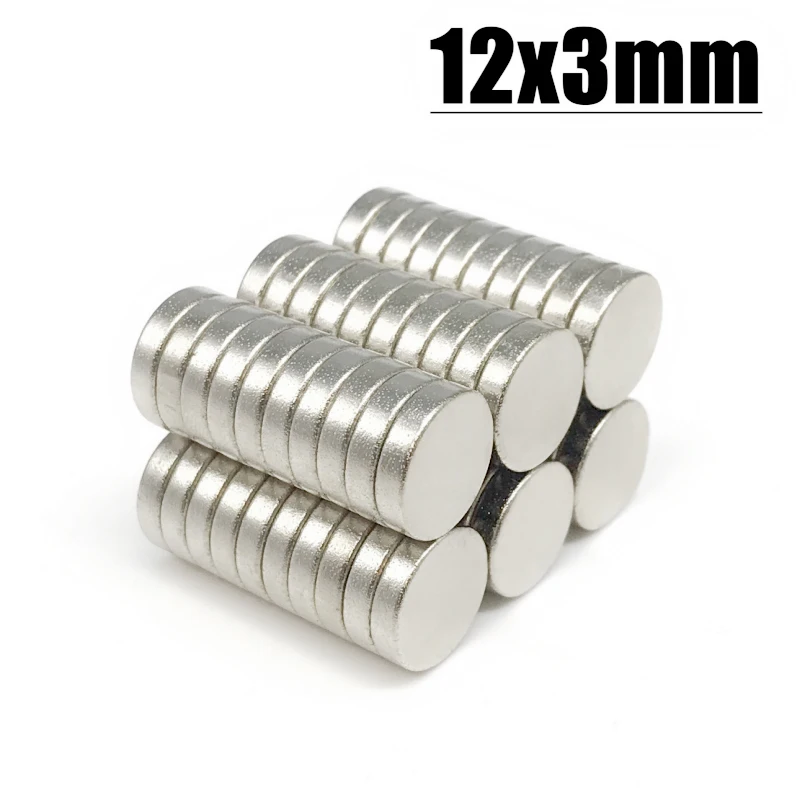 5/10/20/50/100/200/500 Pcs 12mm X 3mm Hook Tool Round Disc Magnets 12*3 12X3 Rare Earth Neodymium Magnet N35 12mm*3mm Imanes