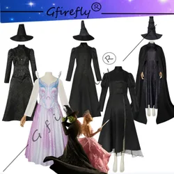 Wicked Cosplay Costume Glinda Elphaba Clothes Gotic Movie Party Role-playing Witches cosplay clothing full set hat 2024New magic