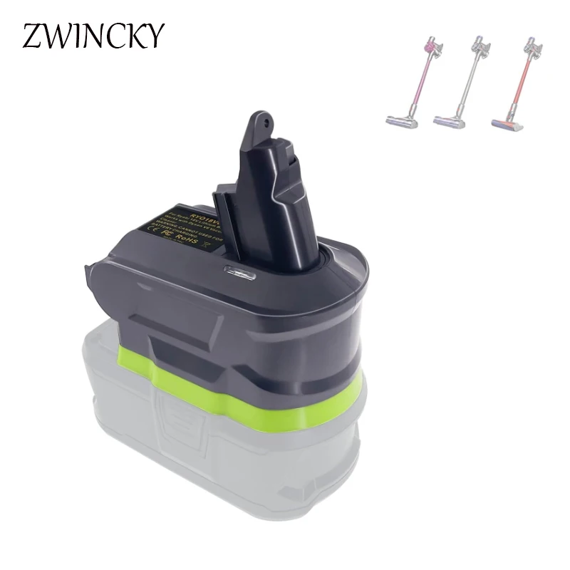 

For Ryobi 18V Lithium Battery Converter To for Dyson V6 V7 V8 Battery Adapter for Dyson V6 V7 V8 Cordless Vacuum Handheld Tools