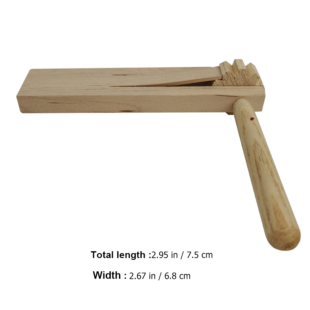 4 قطع من صانعات الضوضاء الخشبية للتعليم المبكر، صنجات دوارة آمنة وسهلة الاستخدام لزيادة الفائدة #3