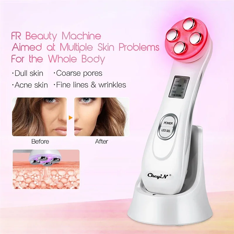 5-in-1 Microcurrent Import Device for Wrinkle Resistance Color Light Rejuvenation Lifting Firming and Beauty of The Face Tools