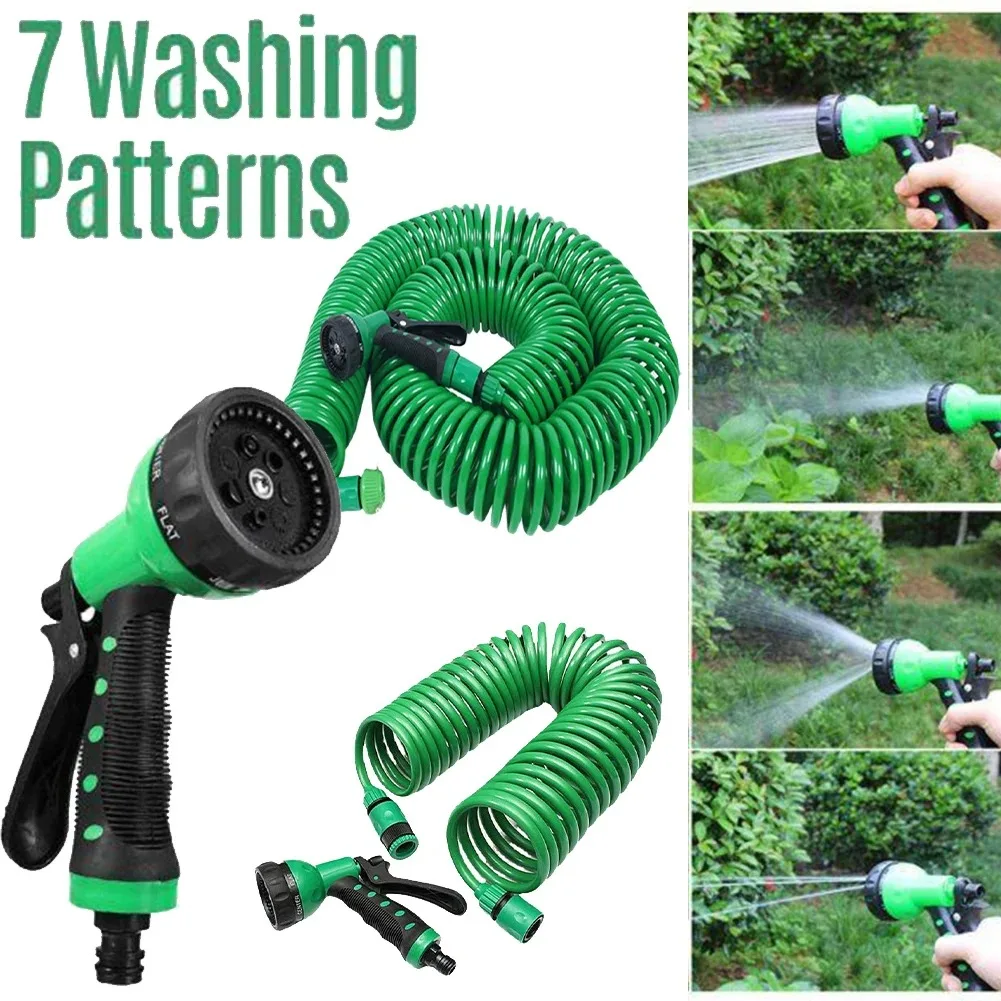 25FT-99FT Garden Hose Telescopic Spring Water Hose Plastic Hoses Car Wash Water Gun Garden Sprayer Watering Irrigation Tools