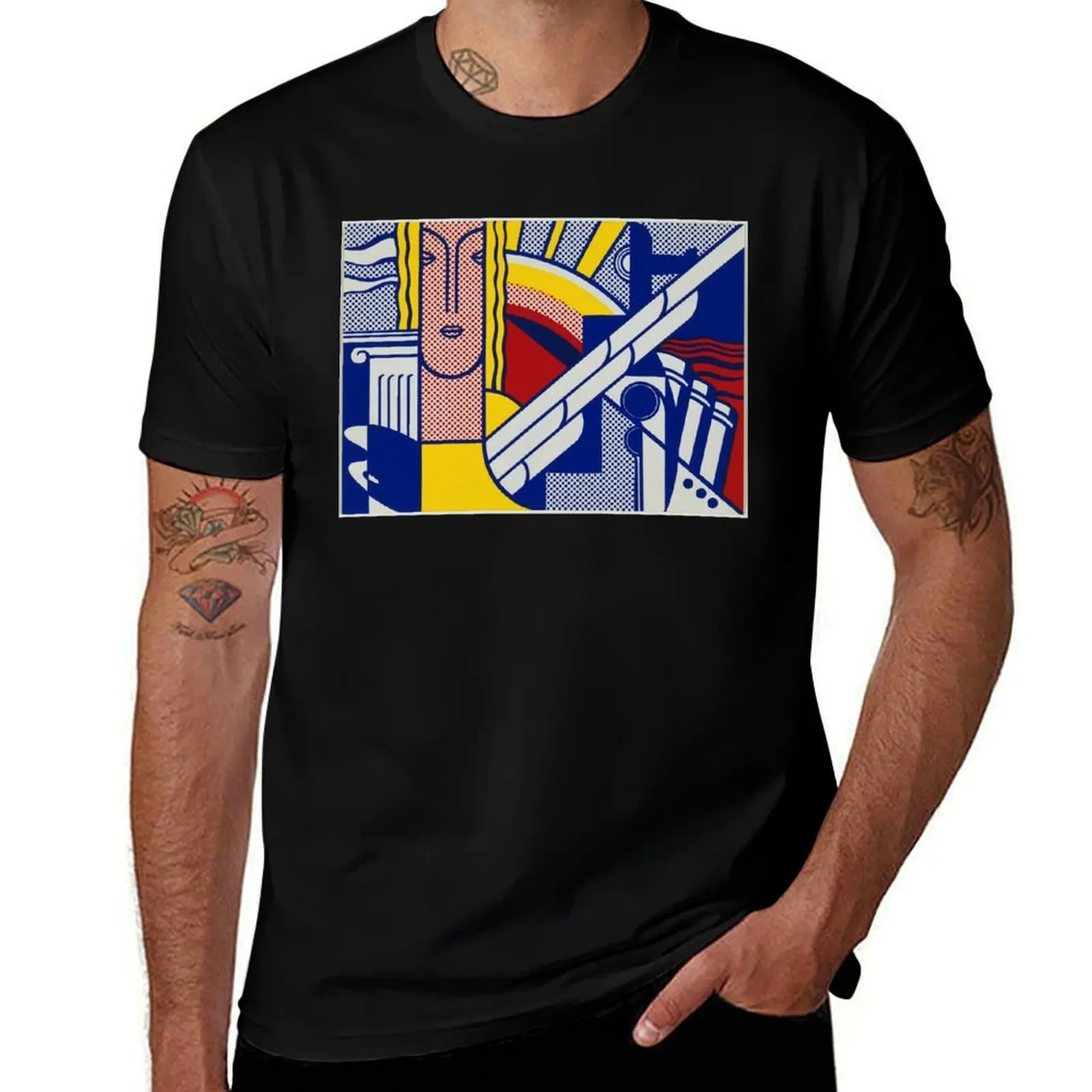 

Roy Lichtenstein Modern Art Poster 1967 T-Shirt boys whites vintage boys animal print mens white t shirts