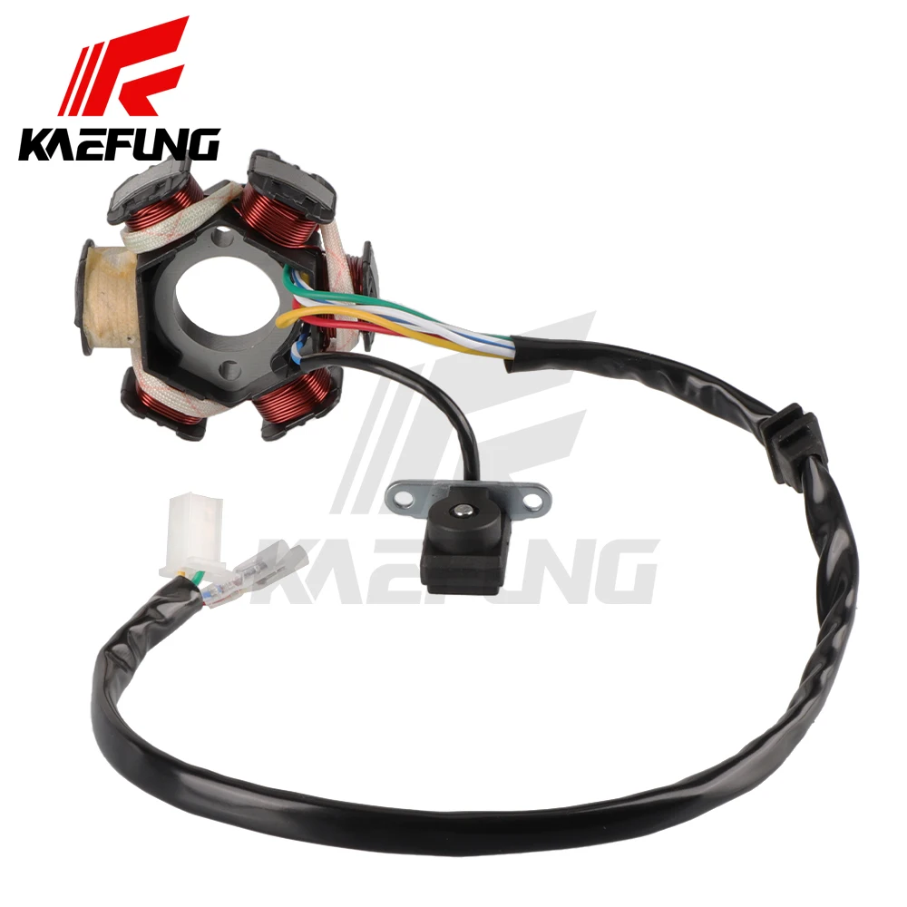 Magneto Stator coil 5 Wire AC 6 Pole Ignition Stator Magneto for GY6 125cc 150cc Engine Stator replacement for Scooter ATV