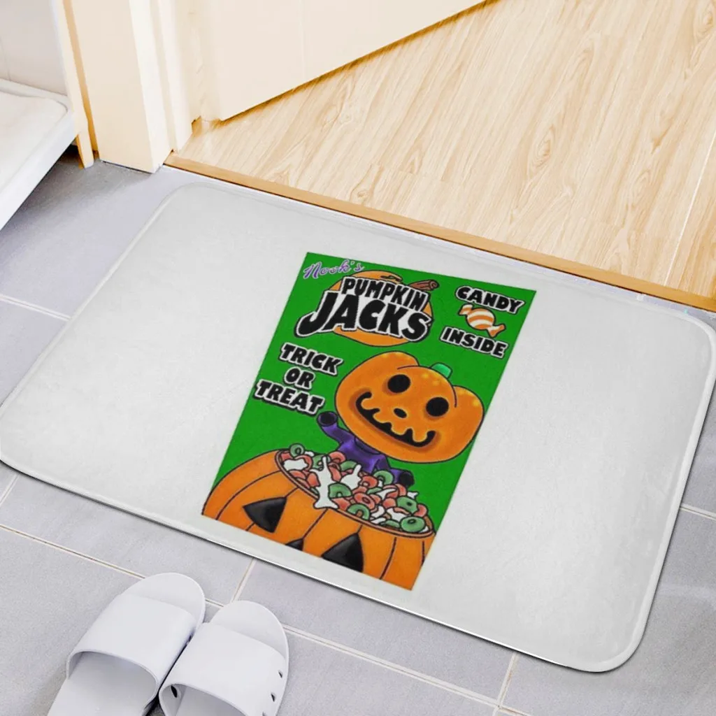 Nook’s Pumpkin jacks cereal Living Room Rug  Carpet Flannel Slip Mat Aesthetic Room Decoration