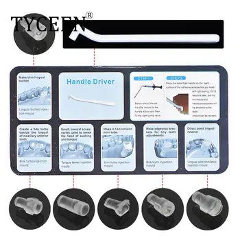 1 세트 치열 교정 액세서리 주입 금형 치과 미니 언어 버튼 혀 버클을 만들기위한 미니 튜브 브래킷 금형